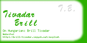 tivadar brill business card